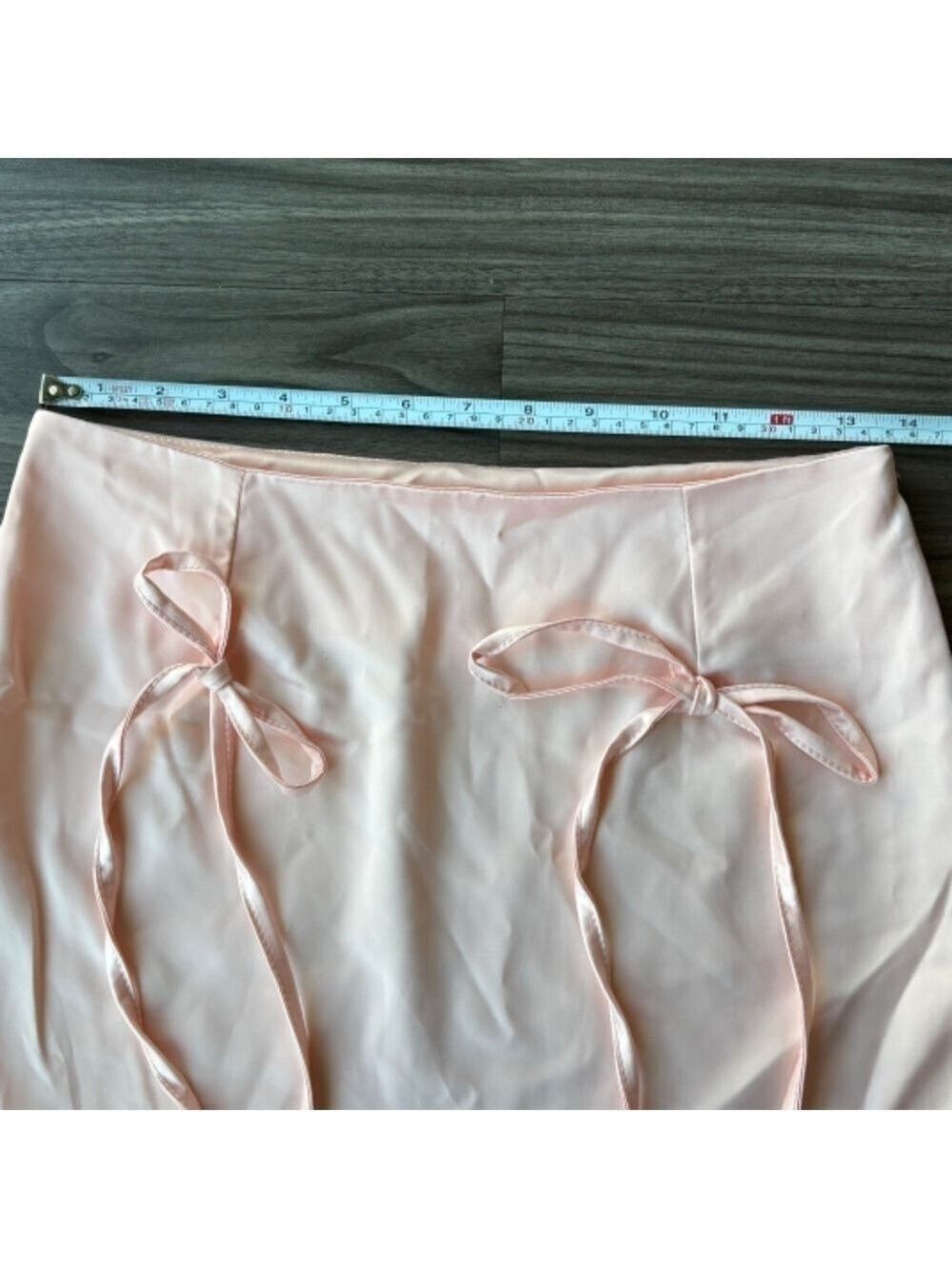 Storets Womens New Rosie Satin Pink Mini Skirt With Bow Details — image 8 of 8